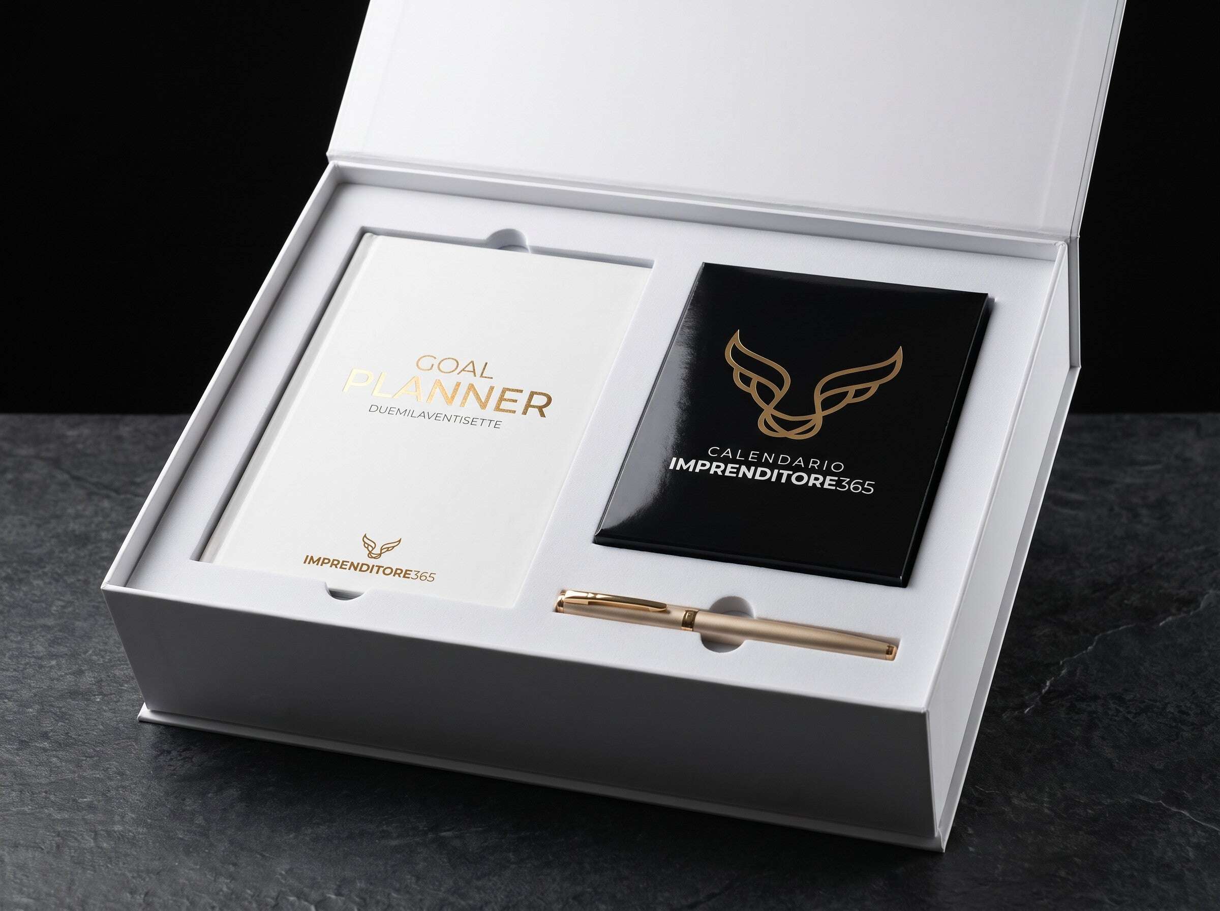 Suite 365 Luxury Kit Imprenditore365 2027 aperto, calendario e Goal Planner